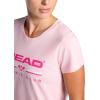 Head Women’s Tennis Graphic Crewneck T-Shirt, Relaxed Fit, Lightweight and Breathable Cotton-Poly Material(Crystal Rose-tennis Club)
