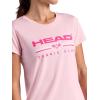 Head Women’s Tennis Graphic Crewneck T-Shirt, Relaxed Fit, Lightweight and Breathable Cotton-Poly Material(Crystal Rose-tennis Club)