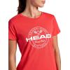 Head Women’s Tennis Graphic Crewneck T-Shirt, Relaxed Fit, Lightweight and Breathable Cotton-Poly Material(Hibiscus)