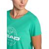 Head Women’s Tennis Graphic Crewneck T-Shirt, Relaxed Fit, Lightweight and Breathable Cotton-Poly Material(Holly Green)