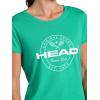 Head Women’s Tennis Graphic Crewneck T-Shirt, Relaxed Fit, Lightweight and Breathable Cotton-Poly Material(Holly Green)