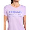 Head Women’s Tennis Graphic Crewneck T-Shirt, Relaxed Fit, Lightweight and Breathable Cotton-Poly Material(Lavendula-tennis Club)