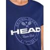 Head Women’s Tennis Graphic Crewneck T-Shirt, Relaxed Fit, Lightweight and Breathable Cotton-Poly Material(Medieval Blue)
