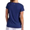 Head Women’s Tennis Graphic Crewneck T-Shirt, Relaxed Fit, Lightweight and Breathable Cotton-Poly Material(Medieval Blue)