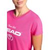 Head Women’s Tennis Graphic Crewneck T-Shirt, Relaxed Fit, Lightweight and Breathable Cotton-Poly Material(Proud Pink)