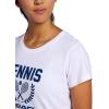 Head Women’s Tennis Graphic Crewneck T-Shirt, Relaxed Fit, Lightweight and Breathable Cotton-Poly Material(Stark White-crossed Racquets)