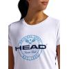Head Women’s Tennis Graphic Crewneck T-Shirt, Relaxed Fit, Lightweight and Breathable Cotton-Poly Material(Stark White-orginal Sport)