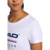 Head Women’s Tennis Graphic Crewneck T-Shirt, Relaxed Fit, Lightweight and Breathable Cotton-Poly Material(Stark White-tennis Club)