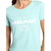 Head Women’s Tennis Graphic Crewneck T-Shirt, Relaxed Fit, Lightweight and Breathable Cotton-Poly Material(Yucca)