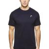 HEAD Men’s Crewneck Gym Training & Workout T-Shirt – Short Sleeve Activewear Top(Navy Heather)