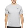HEAD Men’s Crewneck Gym Training & Workout T-Shirt – Short Sleeve Activewear Top(Sleet Heather)