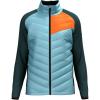 HEAD Men’s Dolomiti FZ Midlayer Jacket – PrimaLoft® ThermoPlume®, Hybrid Insulation, Stretch Comfort(Dark Teal Sky Blue)