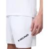 HEAD Men’s Pro Performance Tennis Shorts – 4-Way Stretch Woven Fabric with Moisture Wicking and Adjustable Waistband(White)