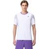 HEAD Men’s Slice T-Shirt – Lightweight Moisture-Wicking Athletic Tennis Shirt with Breathable Mesh Panels(White Purple)