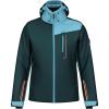 HEAD Men’s Supershape Insulated Ski Jacket – Waterproof, Stretch Fabric, Detachable Hood & Snow Gaiter(Dark Teal  Sky Blue)