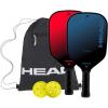 HEAD Pickleball Spark Starter Pack – 2 Spin+ Paddles, 2 Championship 40 Outdoor Balls & Premium Gym Sack – Lightweight Fiberglass Beginner Pickleball Set