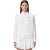 HEAD Women’s Breaker Jacket – Lightweight Stretch Performance Zip Jacket with Water-Repellent Ripstop Fabric(White)