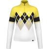 HEAD Women’s Coco Merino Wool Pullover – Quarter Zip, Argyle Knit, Après-Ski & Everyday Style(Luminous Yellow White)