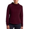 HEAD Women’s Cowl Hooded Raglan Sweatshirt, Slim Fit, Soft Heavyweight Faux Fur Polyester Fleece(Port Royale)