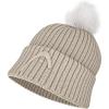 HEAD Women’s Julia Beanie – Merino Blend Knit Hat with Faux Fur Pom, Fleece Lined, Winter Après Ski(Cream)