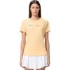 HEAD Women’s Rainbow T-Shirt – Moisture-Wicking Logo Tee with Stretch Cotton Blend for Sport and Everyday Wear(Apricot)