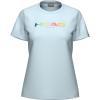 HEAD Women’s Rainbow T-Shirt – Moisture-Wicking Logo Tee with Stretch Cotton Blend for Sport and Everyday Wear(Light Blue)