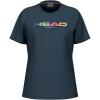 HEAD Women’s Rainbow T-Shirt – Moisture-Wicking Logo Tee with Stretch Cotton Blend for Sport and Everyday Wear(Navy)