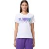 HEAD Women’s Vision T-Shirt – Performance Cotton Blend Logo Tee with Moisture-Wicking Comfort(White Purple)