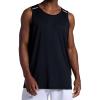 Head Men’s Doubles Hypertek Performance Scoopneck Tanktop, Relaxed Fit, Moisture-Wicking Cool Touch Material(Black)