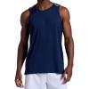 Head Men’s Doubles Hypertek Performance Scoopneck Tanktop, Relaxed Fit, Moisture-Wicking Cool Touch Material(Navy)