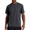 Head Men’s Elite Flex Short Sleeve Waffle Tech Crewneck T-Shirt, Relaxed Fit, Midweight Material(Ebony)