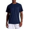 Head Men’s Flex Raglan Crewneck T-Shirt, Standard Fit, Lightweight and Breathable Grid Mesh(Navy)