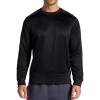 Head Men’s Heat French Terry Crewneck Long Sleeve Top, Standard Fit, Midweight Material(Black)