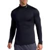 Head Men’s Long Sleeve Training Mock Neck Top, Standard Fit, Stretchy Midweight Material(Black)