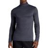 Head Men’s Long Sleeve Training Mock Neck Top, Standard Fit, Stretchy Midweight Material(Ebony Heather)