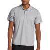 Head Men’s Net Point Polo Shirt, Standard Fit, Lightweight Performance Pique Material(Grey Heather)