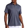 Head Men’s Skill Jacquard Polo, Standard Fit, Lightweight and Breathable(Cool Grey Heather)
