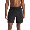 Head Men’s Slice Short, Standard Fit, 7” Inseam, Stretch Lightweight Material(Black)