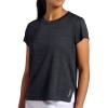 Head Women’s Alliance Spacedye Crewneck T-Shirt, Relaxed Fit, Stretch Midweight Fabric(Black Heather)