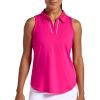Head Women’s Breakpoint Piping Polo Tank Top, Slim Fit, Stretch Lightweight Material, Moisture-Wicking(Proud Pink)