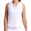 Head Women’s Breakpoint Piping Polo Tank Top, Slim Fit, Stretch Lightweight Material, Moisture-Wicking(Stark White)