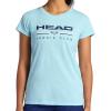 Head Women’s Tennis Graphic Crewneck T-Shirt, Relaxed Fit, Lightweight and Breathable Cotton-Poly Material(Aquatic-tennis Club)