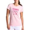 Head Women’s Tennis Graphic Crewneck T-Shirt, Relaxed Fit, Lightweight and Breathable Cotton-Poly Material(Crystal Rose-crossed Racquets)