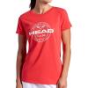 Head Women’s Tennis Graphic Crewneck T-Shirt, Relaxed Fit, Lightweight and Breathable Cotton-Poly Material(Hibiscus)