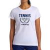 Head Women’s Tennis Graphic Crewneck T-Shirt, Relaxed Fit, Lightweight and Breathable Cotton-Poly Material(Stark White-crossed Racquets)