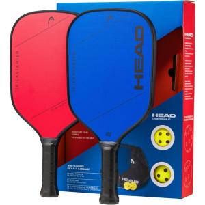 HEAD Kickstarter Pickleball Starter Set – 2 Kickstarter Plus Paddles, 2 Outdoor Pickleballs, Carry Bag – Beginner Friendly Lightweight Pickleball Kit