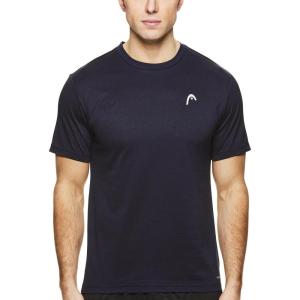 HEAD Men’s Crewneck Gym Training & Workout T-Shirt – Short Sleeve Activewear Top(Navy Heather)