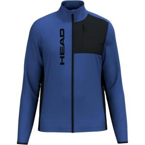 HEAD Men’s Martin Full Zip Midlayer – Power Stretch®, Quick-Dry Performance, Regular Fit(Admiral Black)