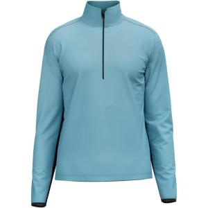 HEAD Men’s Marty Half Zip Ski Midlayer – Stretch Performance Fleece, Regular Fit, Après Ski & On-Mountain Layer(Sky Blue Dark Teal)