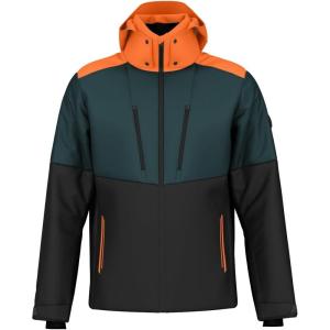 HEAD Men’s Neo Insulated Ski Jacket – Waterproof, Stretch Fabric, Detachable Hood & Snow Gaiter(Dark Teal  Black)